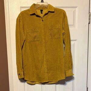 wild fable Mustard Yellow Corduroy Shirt Jacket